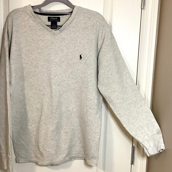 Polo Ralph Lauren Men's V-Neck Sweater Long Sleeve Size L Cotton Classic Fit - Picture 2 of 7
